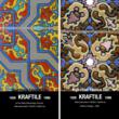Niles Cultural Banners displaying tile pattern designs by Kraftile.